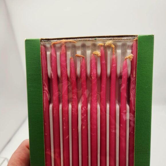 Vintage Colonial Candles of Cape Cod 12 x Pink 15" Flower Tapers Long Skinny - Picture 3 of 7